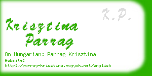 krisztina parrag business card